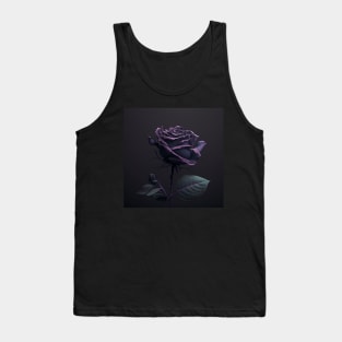 Dark Purple Rose on Dark Background Tank Top